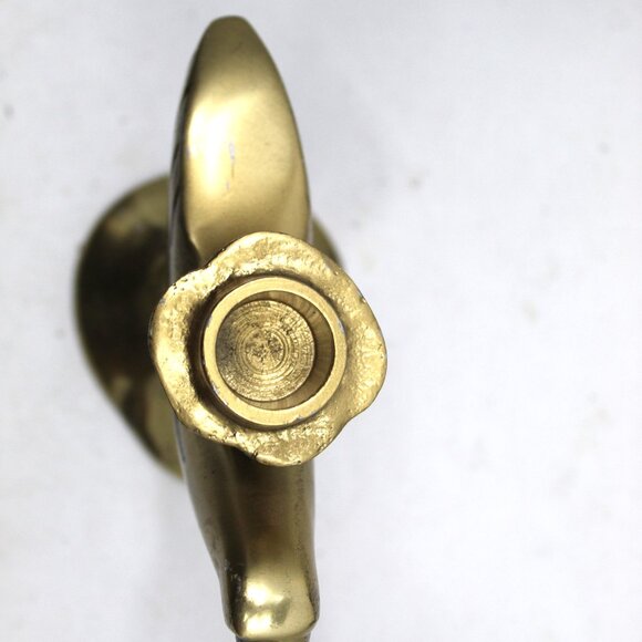 Nate Berkus Dove Bird Taper Candle Holder Gold Tone Brass 6" Tall As-Is - Picture 6 of 7